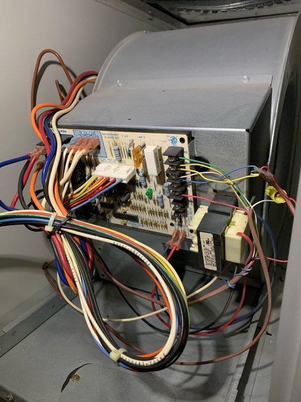 # HVAC Cooling Maintenance Summary

Performed comprehensive cooling maintenance on two air conditioning systems aged 9 and 16 years. Both units were operational at time of service.

## Work Performed

Conducted complete system inspections on both AC units including visual examination of electrical control components, circuit boards, and wiring connections. Verified integrity of control board terminals, relays, transformers, and associated low-voltage wiring including thermostat connections. All electrical connections were secure with no signs of overheating or damage.

Inspected air filtration systems and identified significant accumulation of dust, lint, and particulate matter on return air filters. Heavy debris buildup was restricting airflow through the ventilation grilles. Addressed filter maintenance to restore proper airflow and system efficiency.

Performed standard tune-up procedures on both cooling systems including:
- Inspection of control boards and electrical components
- V