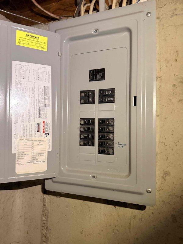 Responded to service call for non-functioning kitchen outlet with no power. Inspected electrical circuit breaker panel and identified tripped breaker controlling the affected kitchen circuit. Reset breaker and verified power restoration to the kitchen outlet. Tested receptacle for proper voltage and confirmed full functionality upon service completion.