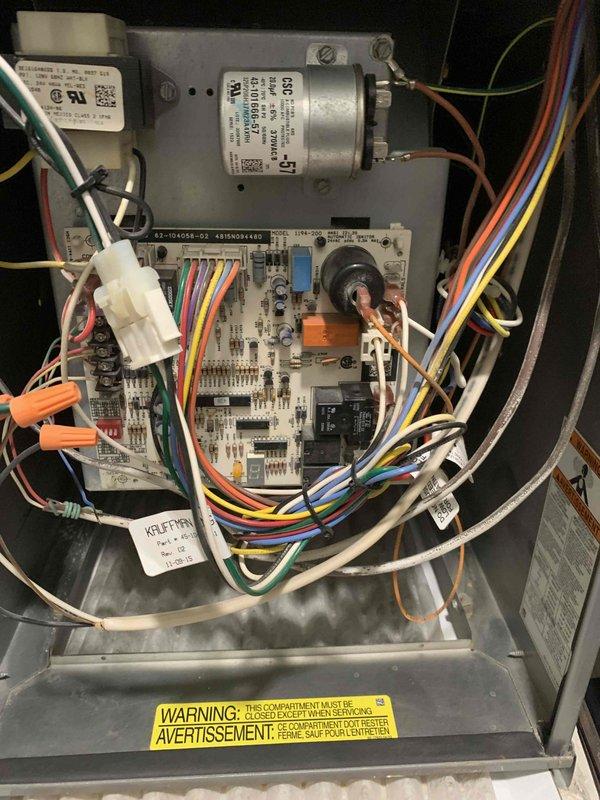 Completed cooling tune-up on 14-year-old ground-level AC unit located in closet. Performed comprehensive system inspection including control board examination, capacitor testing, and verification of all electrical connections and wiring. Verified proper airflow through ventilation grille and ensured all safety protocols were met per manufacturer specifications.