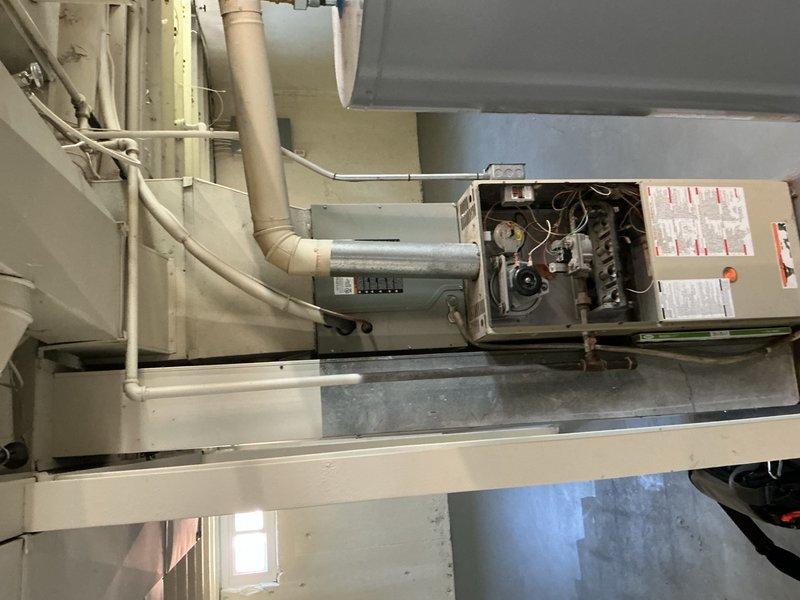 Responded to service call for furnace safety improvements identified during previous inspection. Installed gas line union outside of furnace cabinet to bring system into compliance with code requirements and ensure proper serviceability. Verified furnace operation, confirmed all safety controls functioning correctly, and restored system to normal operation.
