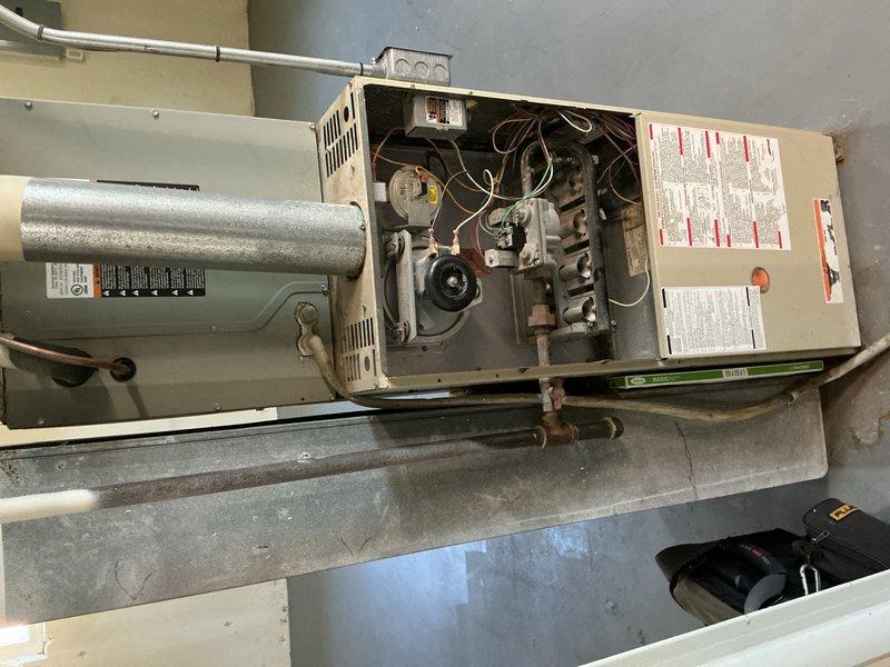 Responded to service call for furnace safety improvements identified during previous inspection. Installed gas line union outside of furnace cabinet to bring system into compliance with code requirements and ensure proper serviceability. Verified furnace operation, confirmed all safety controls functioning correctly, and restored system to normal operation.
