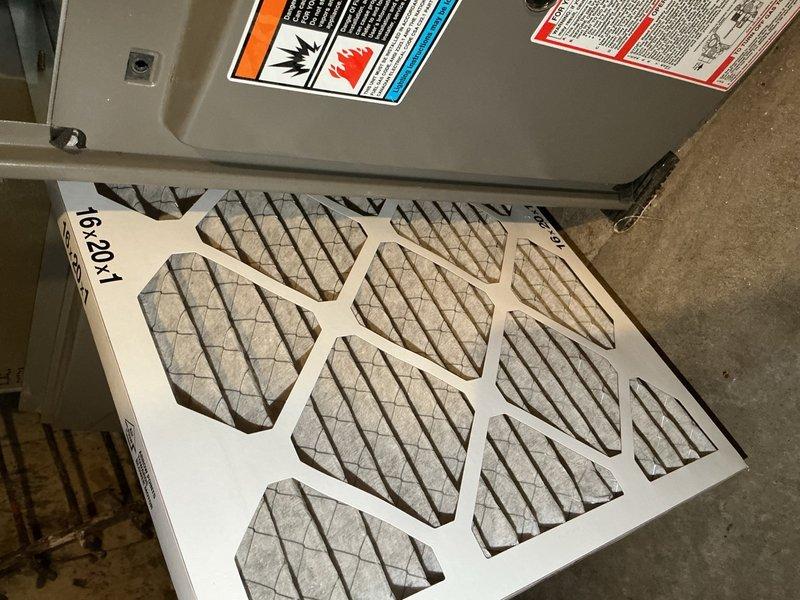 Completed comprehensive cooling maintenance on 9-year-old air conditioning system. Inspected and replaced dirty 16x20x1 air filter that showed significant dust accumulation. Performed electrical diagnostics using clamp meter to verify proper amperage draw and system performance. All components operating within normal parameters; system functioning properly upon completion of tune-up service.