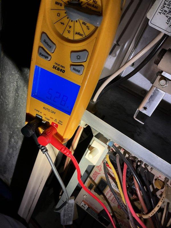 Completed comprehensive tune-up on 14-year-old AC unit located in basement. Performed full system diagnostics including electrical testing of control board components using digital multimeter to verify proper voltage and capacitance readings. Inspected HDX air handler unit, checked all electrical connections, tested capacitor functionality, and evaluated overall system operation to ensure optimal performance for the cooling season.