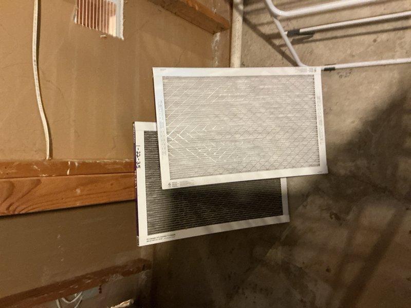 Completed comprehensive cooling maintenance tune-up on 12-year-old Heil HVAC system. Inspected and serviced all major components including blower motor assembly, electrical connections, and ductwork; replaced heavily soiled air filters with visible dust accumulation. System tested and confirmed operational upon completion.