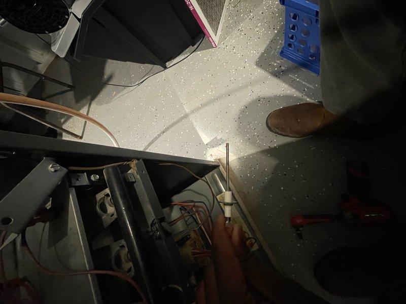 Completed comprehensive tune-up service on a 2016 furnace unit located in basement mechanical room. Performed standard maintenance protocol including filter inspection, burner assembly cleaning, heat exchanger examination, blower motor lubrication, electrical connection verification, and thermostat calibration. All components found operating within manufacturer specifications with no immediate repairs required.