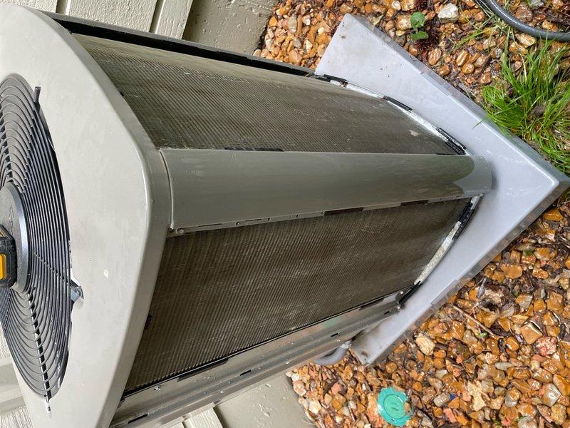 Completed comprehensive cooling tune-up on 2-year-old outdoor AC condenser unit. Performed standard maintenance protocol including inspection of electrical components, circuit boards, and control modules—all found to be in good working condition with no signs of corrosion or damage. Cleaned exterior surfaces and discussed filter replacement options with homeowner per their interest.