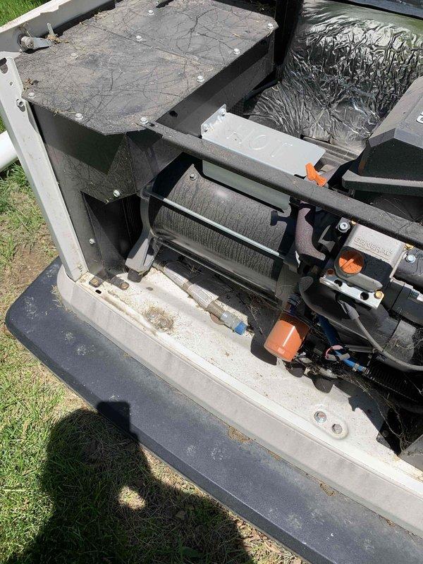 Completed scheduled preventive maintenance on residential Generac standby generator unit. Performed comprehensive inspection of generator components, including visual assessment of electrical connections, conduit routing, and junction box installations. Inspected generator housing exterior condition, verified proper ventilation clearances, and documented equipment location relative to foundation and utility access points. All systems operating within normal parameters upon completion of maintenance service.
