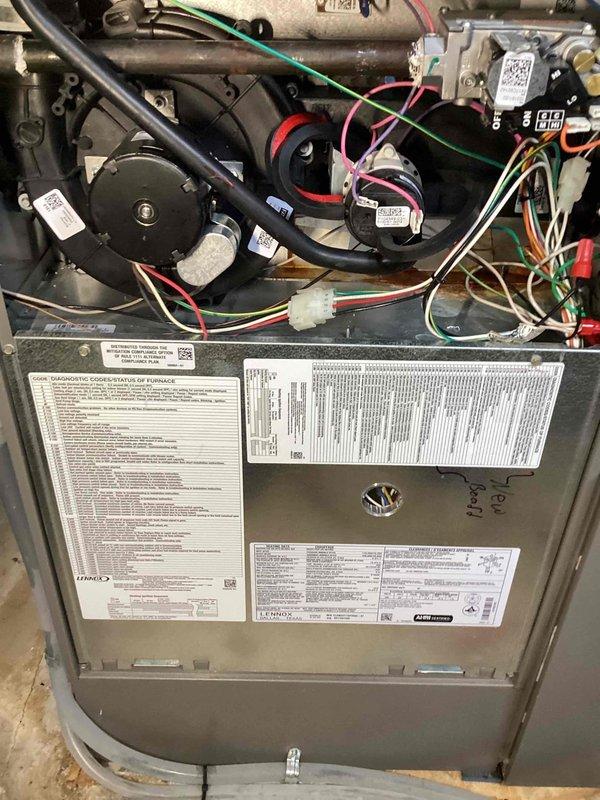 Completed warranty replacement of collector box assembly on Lennox HVAC system. Removed defective condensate collection component and installed new unit, ensuring proper drainage connections and secure mounting to equipment base. System tested and verified operational with heating and cooling functions confirmed working properly.