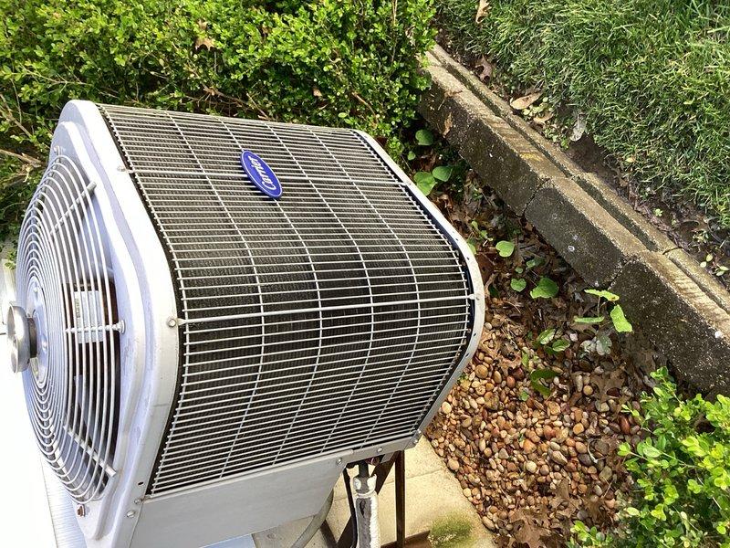 Performed comprehensive cooling maintenance on a 9-year-old air conditioning system. Conducted AC tune-up including refrigerant pressure testing using manifold gauge set to verify proper system charge and operating pressures. Inspected outdoor condenser unit, confirming proper operation of fan assembly and clean condenser coil fins. System tested and operating within normal parameters with no deficiencies noted.