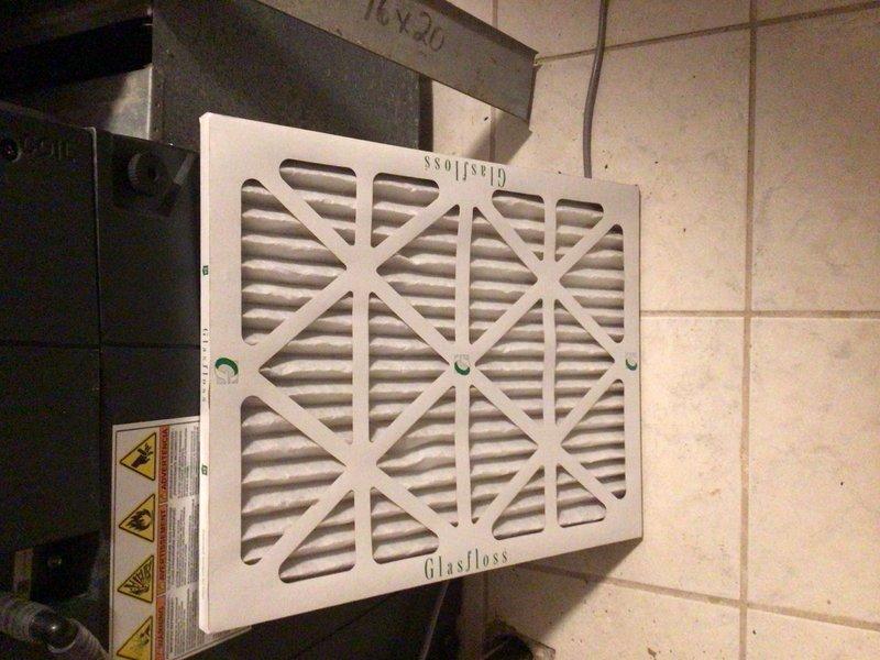 Performed preventive maintenance on 7-year-old Trane PSCC cooling system. Inspected and confirmed clean air filter with proper airflow, examined evaporator coil fins showing good condition with no significant debris buildup. All components operating within normal parameters with no deficiencies noted during inspection.