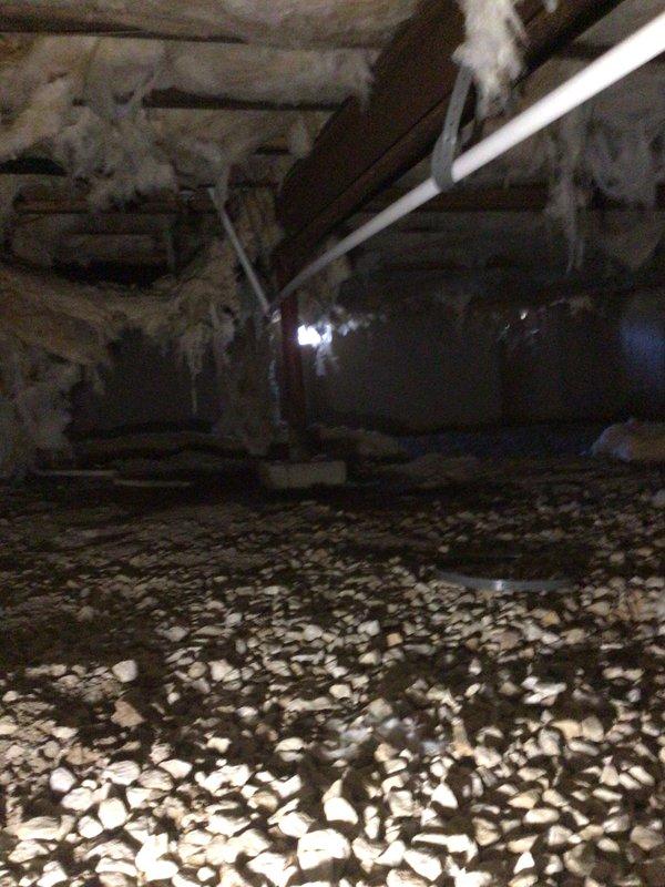 Installed new PVC drain line routing from the air handler to direct both the humidifier drain and air conditioning condensate drain to the sump pump pit located in the crawl space. The installation included proper pipe sizing, appropriate fittings, and secure mounting to ensure reliable drainage and prevent water accumulation near the HVAC equipment.