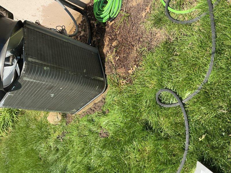 Completed comprehensive cooling season tune-up on outdoor AC condensing unit. Performed full system inspection, verified all electrical connections and components including capacitor, checked refrigerant levels, cleaned condenser coils, and confirmed proper operation of all mechanical and electrical systems.