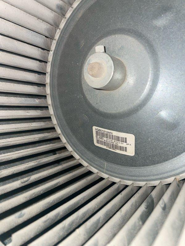 Responded to no-heat call on furnace system located in basement. Upon inspection, found blower assembly with significant dust accumulation on centrifugal fan blades and housing. Cleaned blower wheel thoroughly, verified proper motor operation, and confirmed Honeywell thermostat was functioning correctly and calling for heat at 73°. System restored to normal operation with adequate airflow and ignition sequence completing successfully.