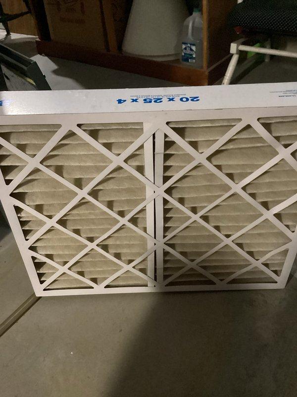 Completed comprehensive cooling maintenance tune-up on HVAC system. Inspected electrical control panel and circuit boards, verified all wiring connections and control sequences operating properly. Replaced two 20x25x4 pleated air filters to ensure optimal airflow and system efficiency, with system confirmed operational upon completion.