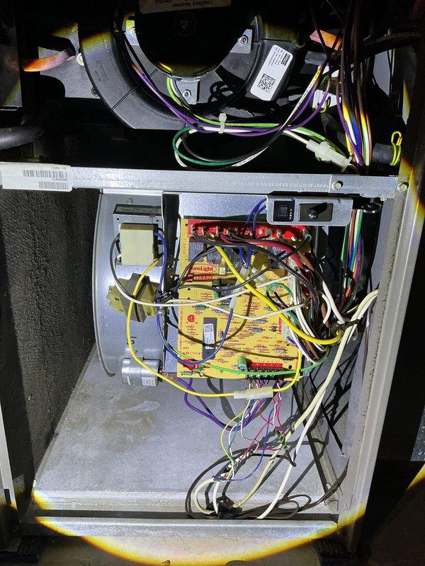 Completed comprehensive cooling tune-up maintenance on three residential air conditioning units located at ground level and in basement. Performed standard U10 preventive maintenance protocol including inspection of electrical components, control boards, transformers, capacitors, and wiring connections on all three systems. All units were found to be in operational condition with proper electrical connections and control sequences verified.