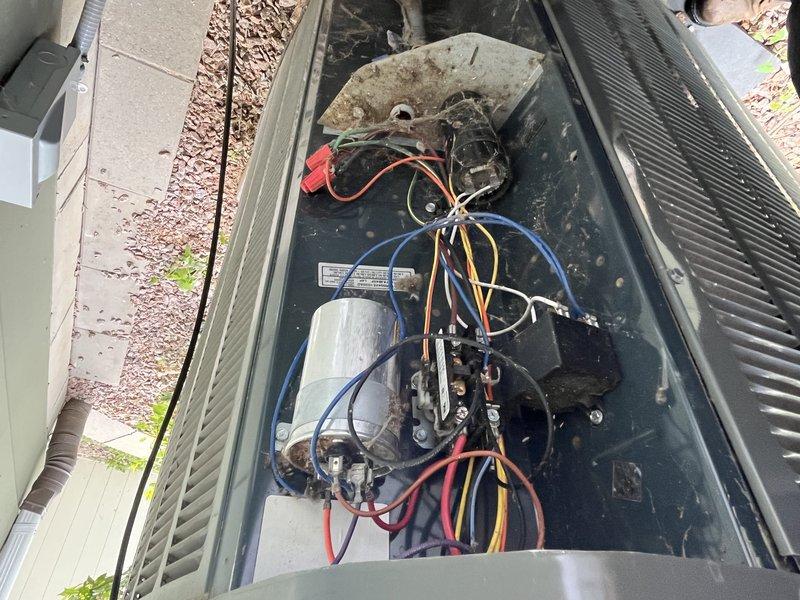 Completed comprehensive AC tune-up on 13-year-old Trane cooling system. Performed full system inspection, cleaned condenser coil of accumulated dust and debris, checked refrigerant levels, tested capacitor and electrical connections, verified proper operation of all components. Unit operating within normal parameters with no issues identified.