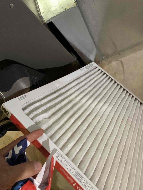 Completed comprehensive cooling tune-up on 6-year-old residential air conditioning system. Inspected and serviced outdoor condenser unit, verifying proper operation of compressor and fan assembly, checking refrigerant levels, and cleaning condenser coils. Replaced dirty air filter at indoor air handler to restore proper airflow and system efficiency.
