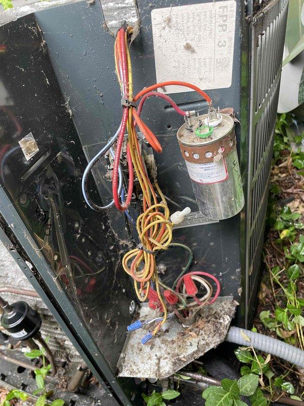 Completed annual preventive maintenance tune-up on 13-year-old residential air conditioning system per customer request due to reduced cooling performance. Performed comprehensive inspection of outdoor condensing unit including electrical connections, capacitor testing, refrigerant level verification, coil cleaning, and system operational check. All components found to be functioning within normal parameters; unit returned to optimal operating condition with improved cooling efficiency.