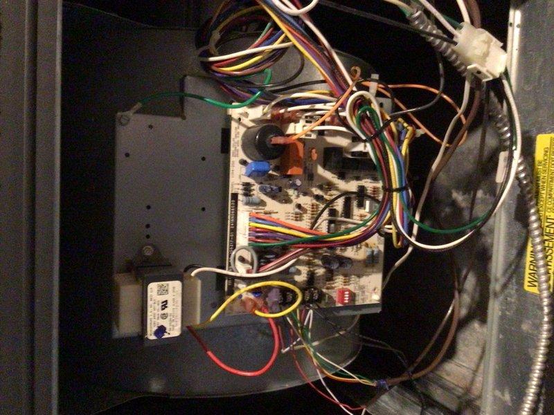 Completed comprehensive cooling maintenance on 9-year-old air conditioning system. Performed full AC tune-up including inspection of electrical control panel, circuit board connections, and terminal blocks with all wiring verified secure and properly routed. Inspected heat exchanger coil assembly, noting operational fins with minor surface accumulation but airflow paths clear. All electrical components including relays, capacitors, and control modules tested and functioning within specifications. System operating properly with no deficiencies requiring immediate attention at time of service completion.