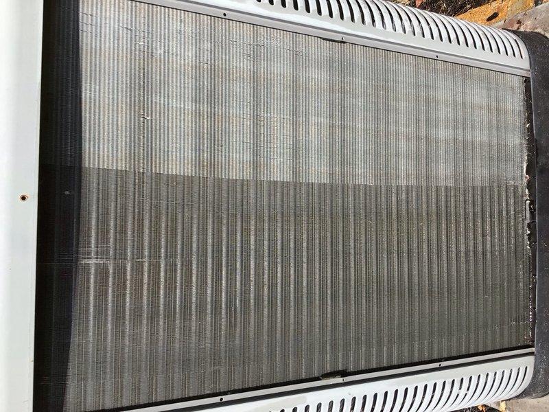 Completed comprehensive cooling maintenance on 9-year-old air conditioning system. Performed full AC tune-up including inspection of electrical control panel, circuit board connections, and terminal blocks with all wiring verified secure and properly routed. Inspected heat exchanger coil assembly, noting operational fins with minor surface accumulation but airflow paths clear. All electrical components including relays, capacitors, and control modules tested and functioning within specifications. System operating properly with no deficiencies requiring immediate attention at time of service completion.