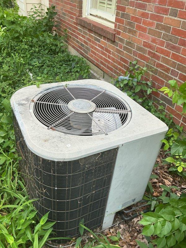 Responded to service call for reported leak at basement air handler unit. Upon inspection, located and repaired refrigerant leak on 10+ year old system. Inspected outdoor condenser unit and indoor air handler, verified system integrity, and confirmed proper operation following repair.