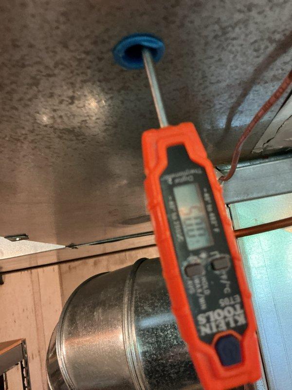 Completed scheduled cooling maintenance on a 9-year-old air conditioning system. Performed comprehensive AC tune-up including system diagnostics, temperature and airflow measurements at supply ductwork using digital testing equipment, and inspection of attic-mounted HVAC components. System evaluated and confirmed operational with all parameters within acceptable range.
