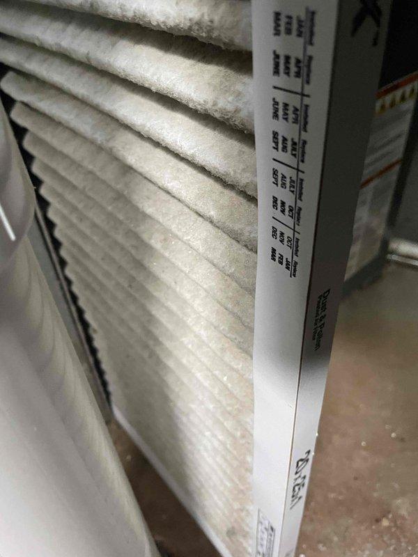 Completed comprehensive cooling maintenance tune-up on 14-year-old Trane air conditioning system. Addressed customer concern regarding overcooling issue where system was dropping indoor temperature to mid-60s despite thermostat set at 72°F. Performed full system inspection, replaced heavily soiled air filter showing significant dust and debris accumulation, and cleaned air handler components where substantial particulate buildup was observed on evaporator coil and internal surfaces. Checked refrigerant charge, verified proper airflow, calibrated thermostat operation, and tested system cycling to resolve temperature control issue. System now operating within normal parameters with proper temperature differential.