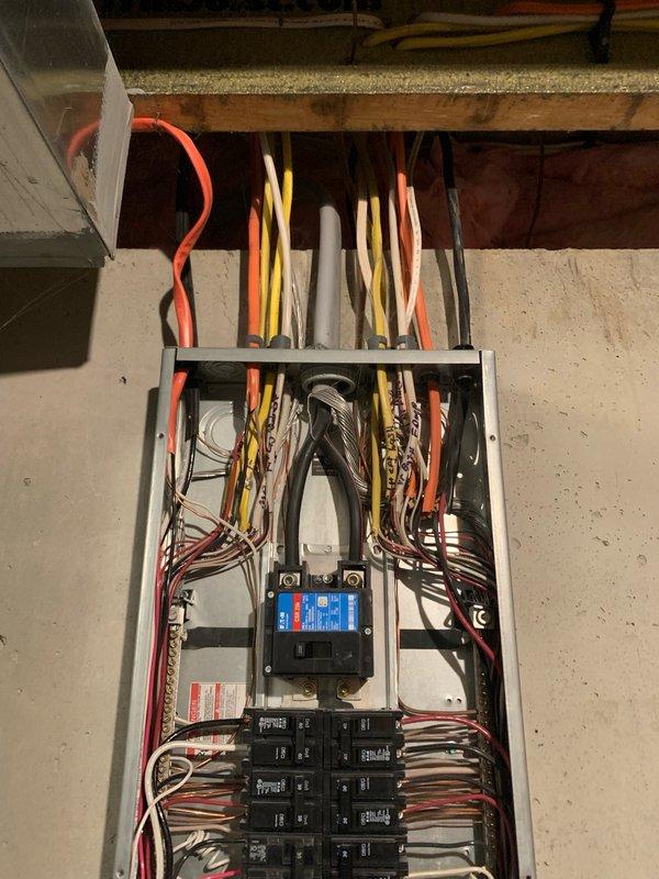 Responded to electrical service call for breaker replacement in residential electrical panel. Upon inspection, identified faulty circuit breaker requiring replacement. De-energized the panel and safely removed the defective breaker from its position within the load center. Installed new circuit breaker to manufacturer specifications, ensuring proper amperage rating and secure connection to bus bar. Verified all wire terminations were tight and properly seated. Confirmed neutral and ground wires remained properly bonded throughout the panel. Re-energized the system and tested the new breaker under load to ensure proper operation and tripping function. All circuits verified operational with no additional issues detected.