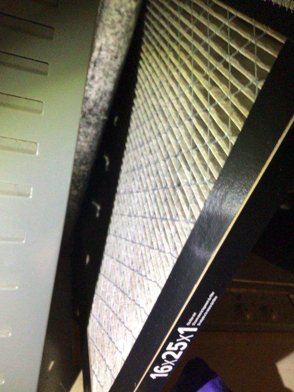 Completed preventative maintenance tune-up on a 10-year-old ground-level air conditioning unit. Performed system diagnostics including capacitor testing with multimeter, which showed proper readings, and inspected 16x25x1 air filter, which was found to be in clean condition. All components tested within normal operating parameters.