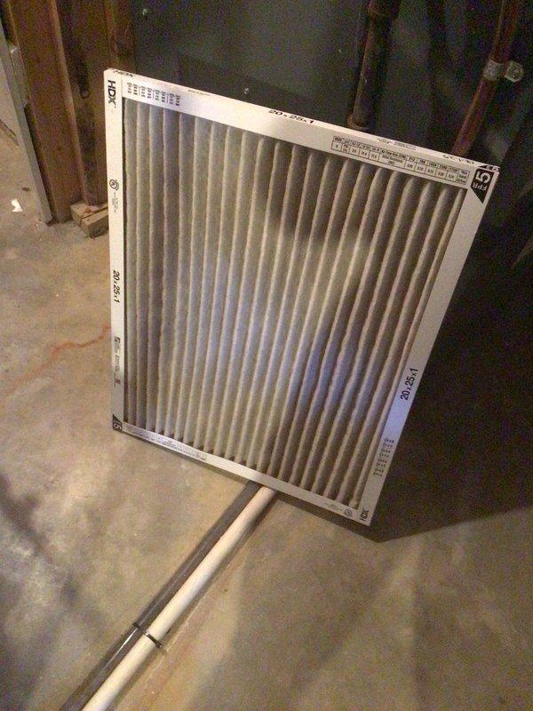 Completed comprehensive cooling tune-up on 15-year-old residential AC unit located on side of home. Performed full system inspection including electrical connections, control board functionality, and refrigerant circuit evaluation. Replaced air filter with new 20x20 pleated media filter to ensure proper airflow and system efficiency.