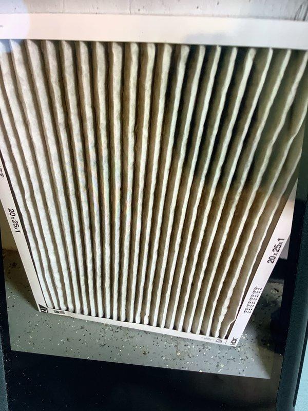 Performed preventive seasonal cooling check on a 13-year-old American Standard air conditioning system. Inspected interior components of air handler unit, verifying electrical connections, control boards, and wiring harness integrity. Evaluated 20x25x1 air filter condition and replaced with new filter to ensure proper airflow and system efficiency. All electrical components, circuit boards, and connections found in satisfactory operating condition with no immediate concerns noted.