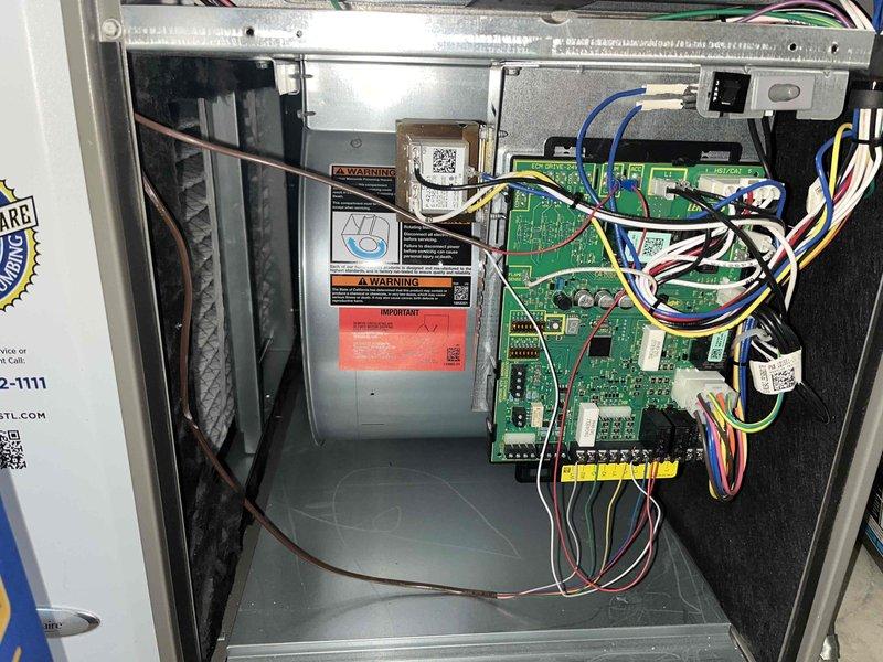 Completed annual cooling system tune-up and preventive maintenance inspection on residential HVAC unit. Inspected air filter which showed minimal dust accumulation and remains in serviceable condition, examined evaporator coil assembly, verified refrigerant lines for proper insulation and connections, and tested control board operations including all electrical connections and safety circuits. All system components operating within normal parameters.