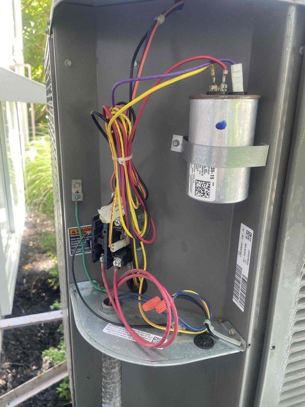 Completed comprehensive tune-up service on an 11-year-old ground-mounted air conditioning unit. Performed standard preventive maintenance including inspection of electrical components, capacitor testing, verification of proper wiring connections, and assessment of overall system operation. All components found to be functioning within normal parameters, and unit was cleared for continued operation.