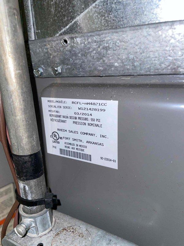 Completed preventative maintenance tune-up on a 2014 Rheem RCFL-HH48 cooling unit located on the side of the home. Performed comprehensive system inspection, replaced 16x25x1 air filter, and verified proper operation of all components to ensure optimal cooling performance for the season.