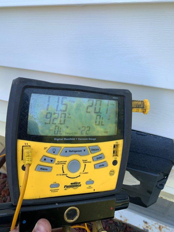 Completed comprehensive cooling system tune-up on single outdoor AC unit. Performed standard maintenance protocol including refrigerant pressure and temperature diagnostics using digital manifold gauge, verifying proper system charge and operating parameters. Inspected ductwork and plenum components in attic space, noting existing insulation condition with minor aging but no immediate concerns affecting system performance.