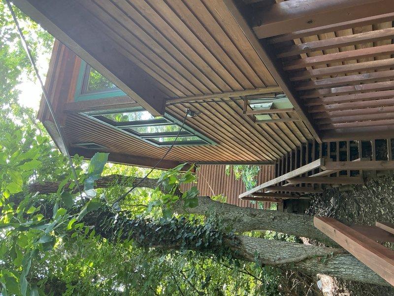 Responded to service call for backyard lighting fixture replacement after previous fixture was damaged and fell during storm. Assessed electrical panel to verify circuit capacity and breaker compatibility for new fixture installation. Installed new outdoor-rated light fixture on wooden pergola structure in backyard area, ensuring proper mounting to support beams and weatherproof connections. Verified circuit functionality, tested fixture operation, and confirmed secure installation suitable for outdoor exposure.