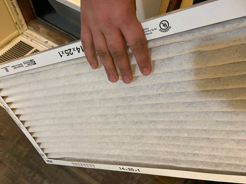 Completed cooling maintenance on single rooftop HVAC unit. Performed comprehensive tune-up including inspection of blower assembly, internal components, and electrical connections. Replaced dirty 14x25x1 air filter that showed significant dust accumulation, ensuring proper airflow and system efficiency.