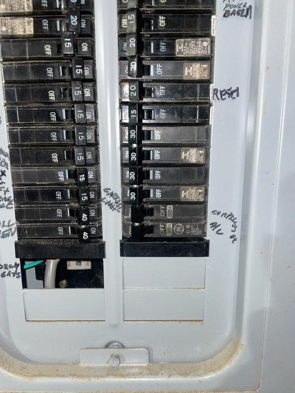 Responded to no cooling complaint on 19-year-old Lennox air conditioning system. Upon arrival, found unit not maintaining temperature despite mild outdoor conditions. Verified thermostat operation and display showing 80°F reading. Inspected electrical panel and confirmed proper breaker positioning for A/C circuit. System has history of motor and control replacement from 2010. Performed diagnostic evaluation of cooling system performance and identified inadequate cooling capacity relative to current outdoor temperatures and system age.