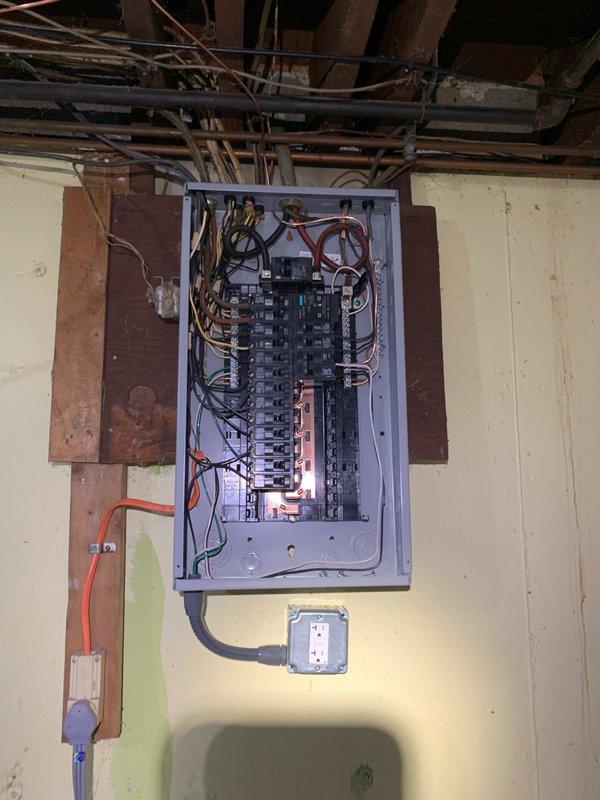 Responded to callback regarding fluorescent lighting color mismatch in bathroom following recent electrical fixture installation. Inspected recessed fluorescent lighting panels in soffit and identified two tubes producing pink color temperature that did not match surrounding fixtures. Replaced incompatible fluorescent tubes with proper color-matched bulbs to achieve uniform lighting appearance throughout the space, ensuring consistent color temperature across all bathroom fixtures.