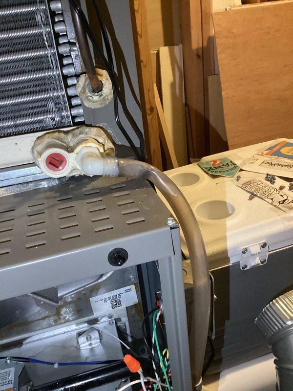 Responded to callback for system freezing and loss of cooling with evaporator coil frosting. Upon arrival, confirmed unit was shut off with fan running as previously advised. Allowed adequate time for coil defrost, then performed complete system diagnostics including refrigerant charge verification, airflow measurements, and temperature differential analysis. Connected manifold gauges to service ports and recorded operating pressures and temperatures across the system. Inspected evaporator coil, refrigerant lines, and insulation for proper installation and integrity. Evaluated blower operation, filter condition, and return air pathways to rule out airflow restrictions. System parameters indicated low refrigerant charge as primary cause of freeze condition. Added refrigerant to manufacturer specifications, verified proper subcooling and superheat readings, and monitored system through complete cooling cycle to ensure stable operation without recurrence of coil icing. Confirmed adequate 