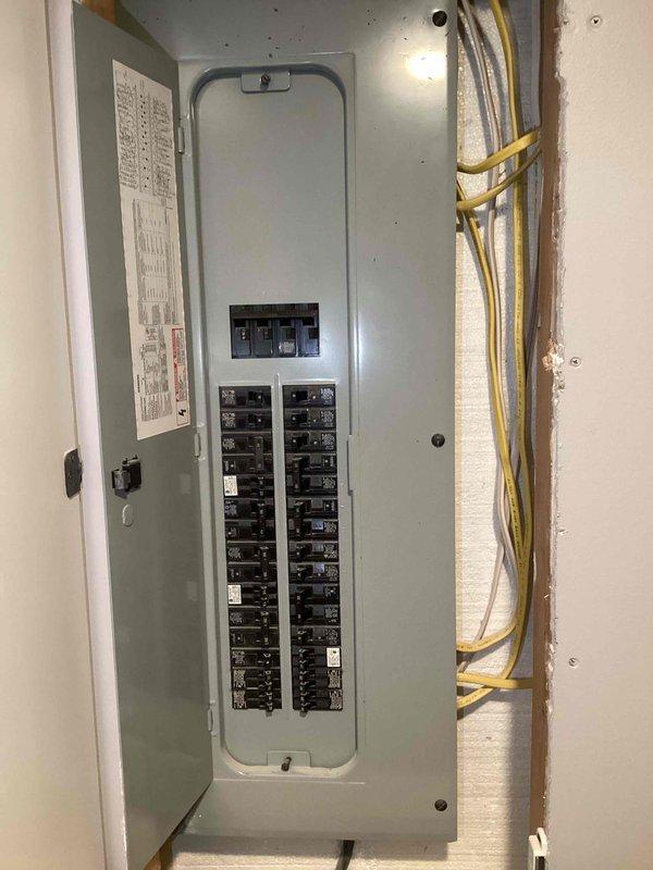 Responded to callback for 50-gallon electric water heater installed earlier same day that was reported as not working. Upon arrival, inspected installation including all plumbing connections, copper piping, expansion tank, PRV, and electrical connections at breaker panel. Verified proper wiring, confirmed breaker engagement, and tested unit operation. Troubleshot electrical supply and heating elements to resolve non-operational issue. Unit restored to full working condition with hot water production confirmed before departure.