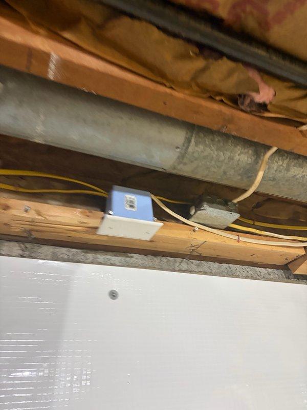 Removed multiple abandoned electrical wires hanging from the garage ceiling, leaving only one active circuit connected to an existing switch as requested. Installed a new receptacle to provide additional power access in the garage workspace. All remaining wiring was properly secured and terminated in code-compliant junction boxes mounted to the ceiling joists.