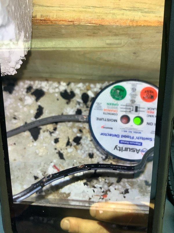 Completed recall service on 1-year-old system located in attic with no cooling and non-functioning fan. Installed 454-B non-communicating RDS+ sensor, 454-B expansion valve, new disconnect with whip, and light outlet combo. Reused existing drain pan and installed wet switch with SureFlood moisture detector. Replaced non-programmable thermostat and verified all components operational. System restored to full cooling capacity with proper airflow and safety controls functioning as designed.