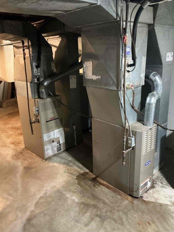 Responded to service call for 16-year-old air conditioning unit experiencing freeze-up condition. Upon inspection, diagnosed and resolved cooling system malfunction causing evaporator coil icing. Performed system evaluation, cleared blockage issues, and restored proper refrigerant flow and airflow to prevent further freezing. Unit tested and returned to normal operation with proper cooling performance verified.