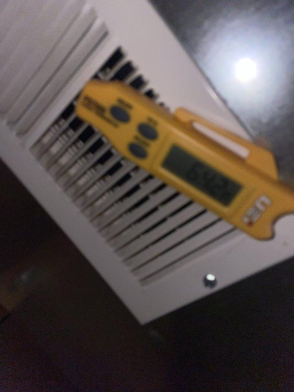 Responded to service call for frozen air conditioning unit. Upon arrival, found unit had been turned off by customer. Performed diagnostic evaluation of system components including electrical connections and capacitor. Measured airflow and system parameters at return air grille. Inspected outdoor condensing unit's internal components, wiring, and refrigerant lines for potential causes of freeze-up condition.