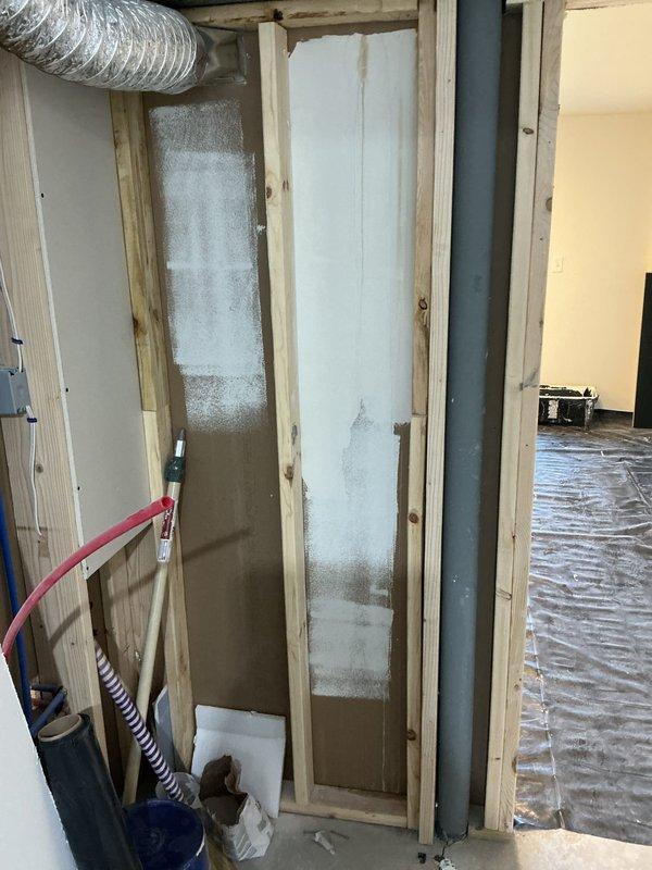 Responded to service call for water leak from 6-7 year old AC unit located in basement. Upon inspection, identified condensate drainage issue causing water accumulation in mechanical area. Cleared condensate line obstruction, verified proper drainage flow, and confirmed unit operation with no further leakage detected during testing cycle.