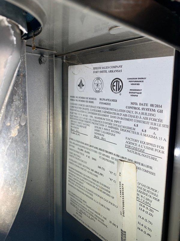Completed preventive maintenance tune-up on a Rheem RCPS-072A outdoor air conditioning unit manufactured in August 2014. Performed comprehensive system inspection including electrical connections, control board components, capacitors, and refrigerant lines; all components found operating within normal parameters with no deficiencies noted requiring immediate attention.