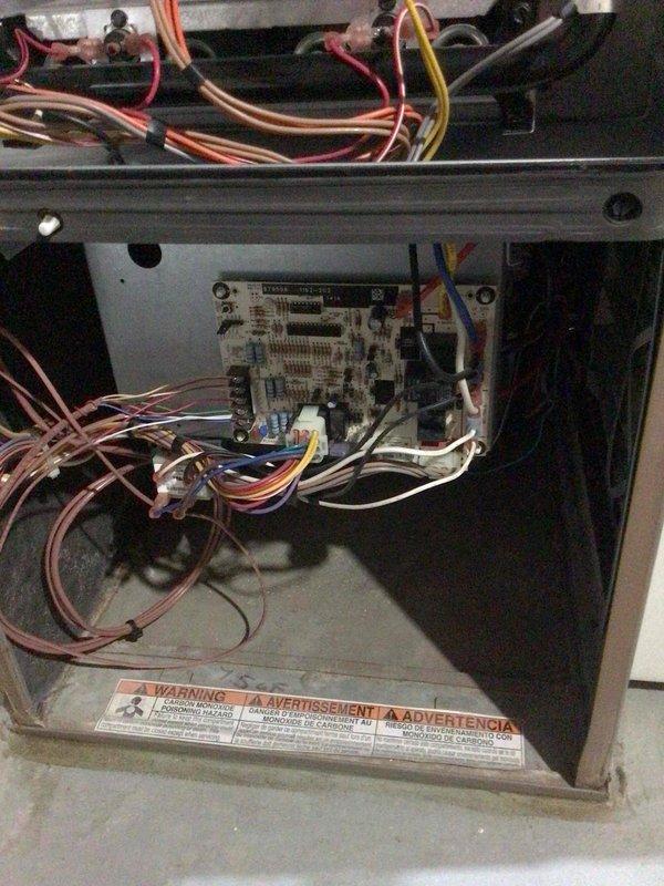 Completed comprehensive cooling system tune-up on 2-year-old Lennox unit per manufacturer specifications. Performed visual inspection of condenser coil assembly, confirming clean fins with no debris accumulation or corrosion present. Inspected control board and electrical connections, verifying all wiring terminals secure and circuit board components functioning properly. Unit operating within normal parameters with no issues identified during service.
