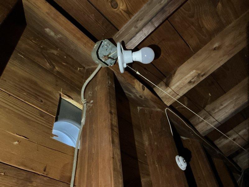 Completed electrical repairs addressing multiple fixture and switch issues throughout the property. Replaced non-functioning pull chain switch on garage loft light fixture, installed new light bulbs in basement fixtures, diagnosed and replaced faulty bathroom fan switch while verifying light switch operation remained intact, and replaced defective switch in garage to restore proper functionality. All fixtures tested and confirmed operational upon completion.