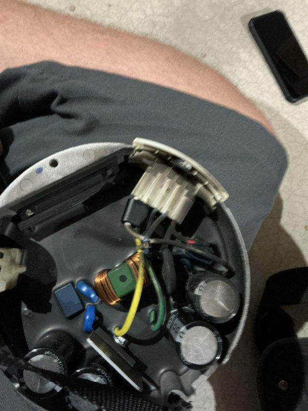 Replaced failed blower motor on first-floor HVAC system that was causing no air conditioning. Previous service call had only addressed the blower wheel, but motor replacement was necessary to restore proper system operation. Removed old motor assembly, installed new replacement unit, and verified proper airflow and system function upon completion.